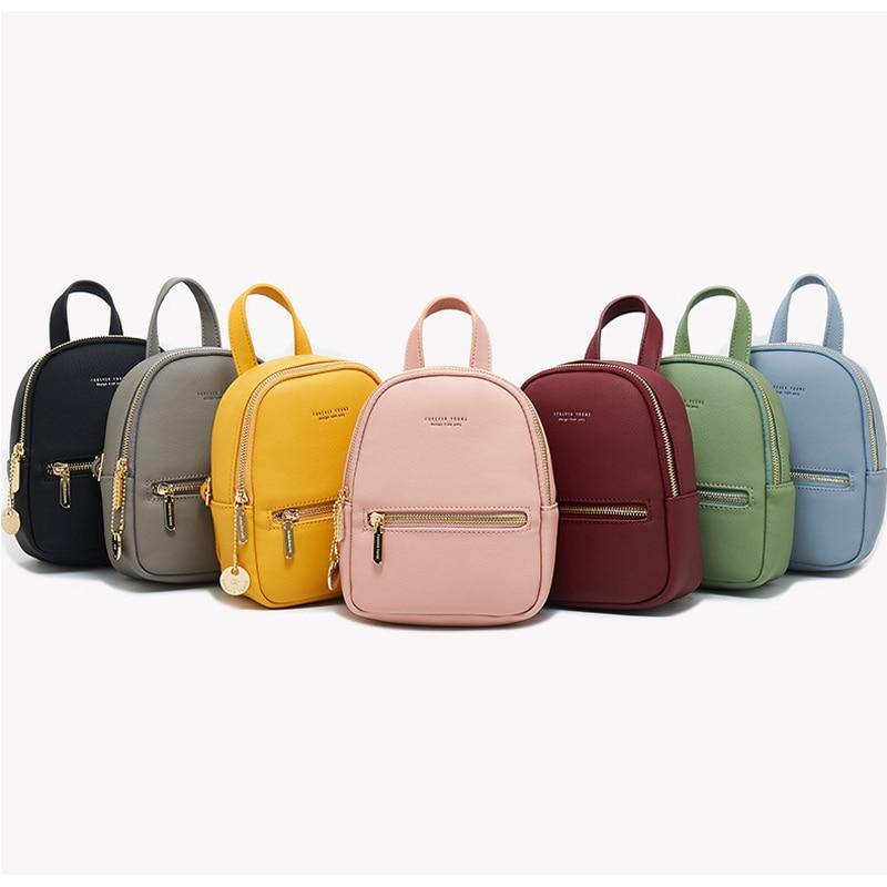 Forever Young Small Designer PU Leather Backpack - AM APPAREL