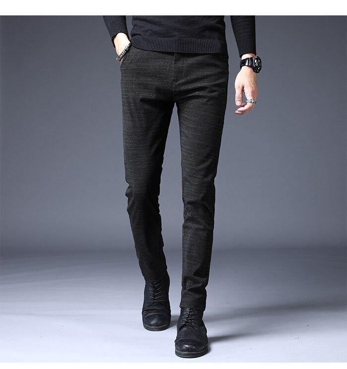 JANTOUR Men's Autumn Slim Formal Pants - AM APPAREL