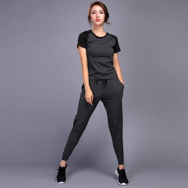 Loose Fit Women's Fitness Jogging 2 Pc Set - AM APPAREL