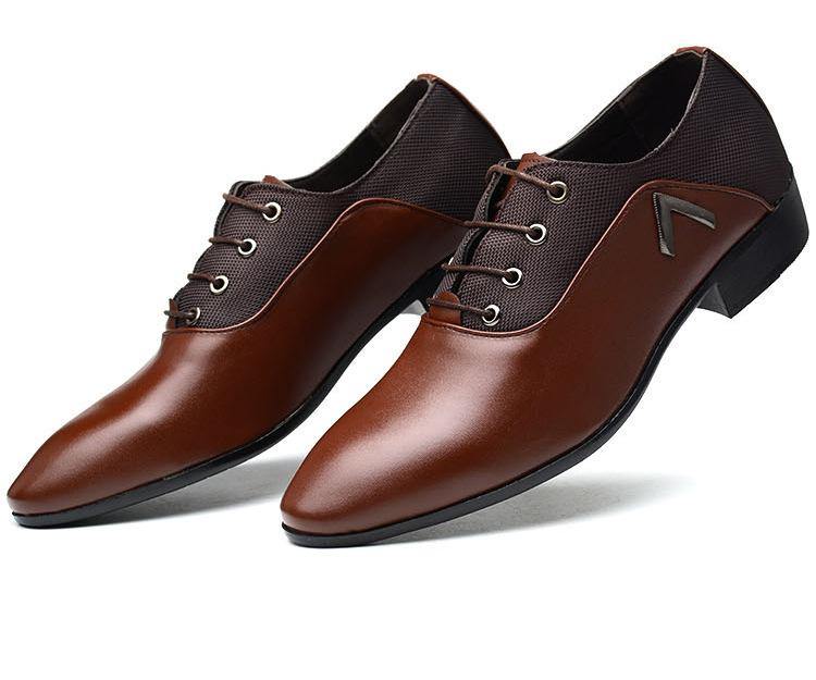 MAZE Men's Faux Leather Formal Oxford Shoes - AM APPAREL