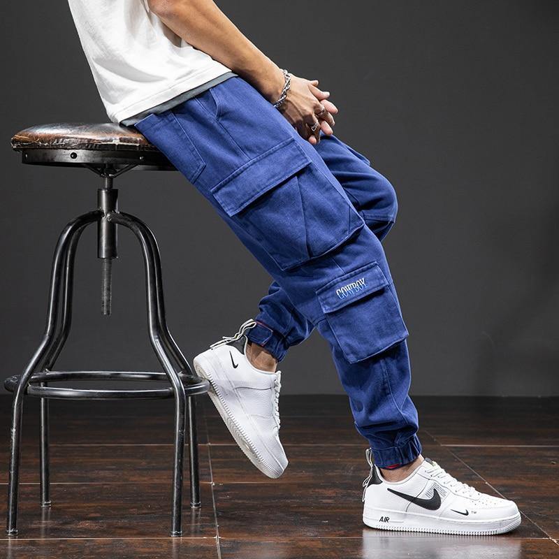 Men's Ankle-Length Side Pocket Baggy Joggers - AM APPAREL