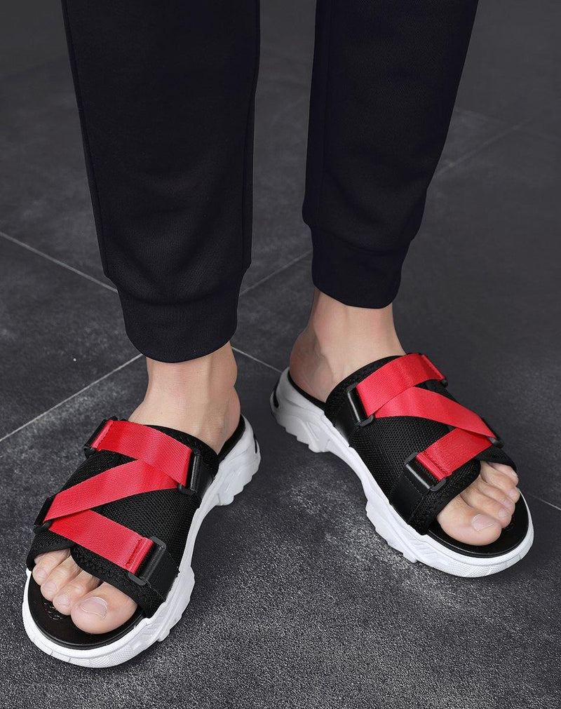 Men's Big Sole Casual Mesh Sandals - AM APPAREL