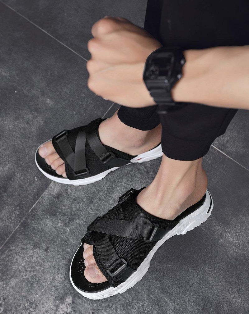 Men's Big Sole Casual Mesh Sandals - AM APPAREL