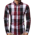 Men's Daily Plaid Designed Light Weight Shirt - AM APPAREL