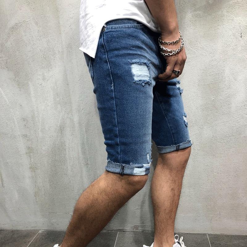 Men's Distressed Jean Shorts - AM APPAREL