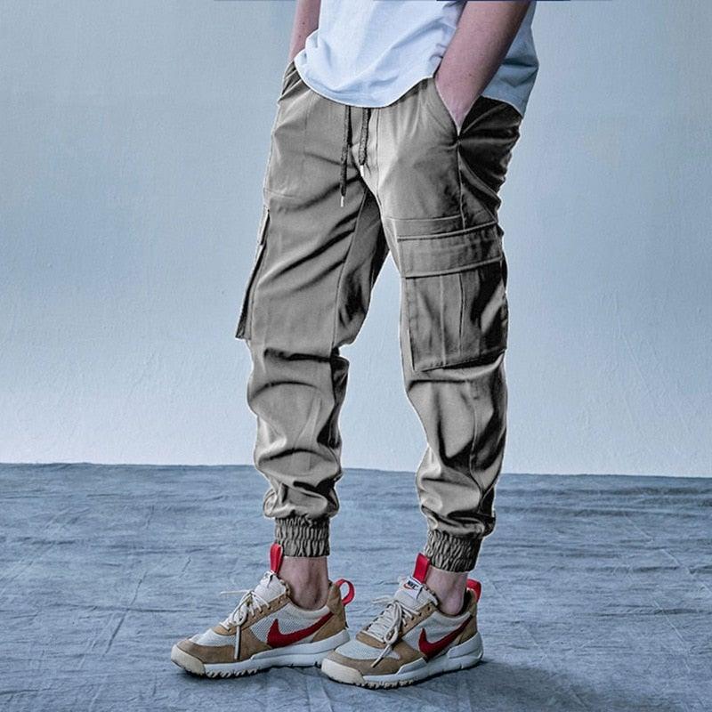 Men's Elastic Multi-Pocket Outdoor Joggers - AM APPAREL