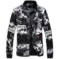 Men's Fall Letter Prints Polyester Jacket - AM APPAREL