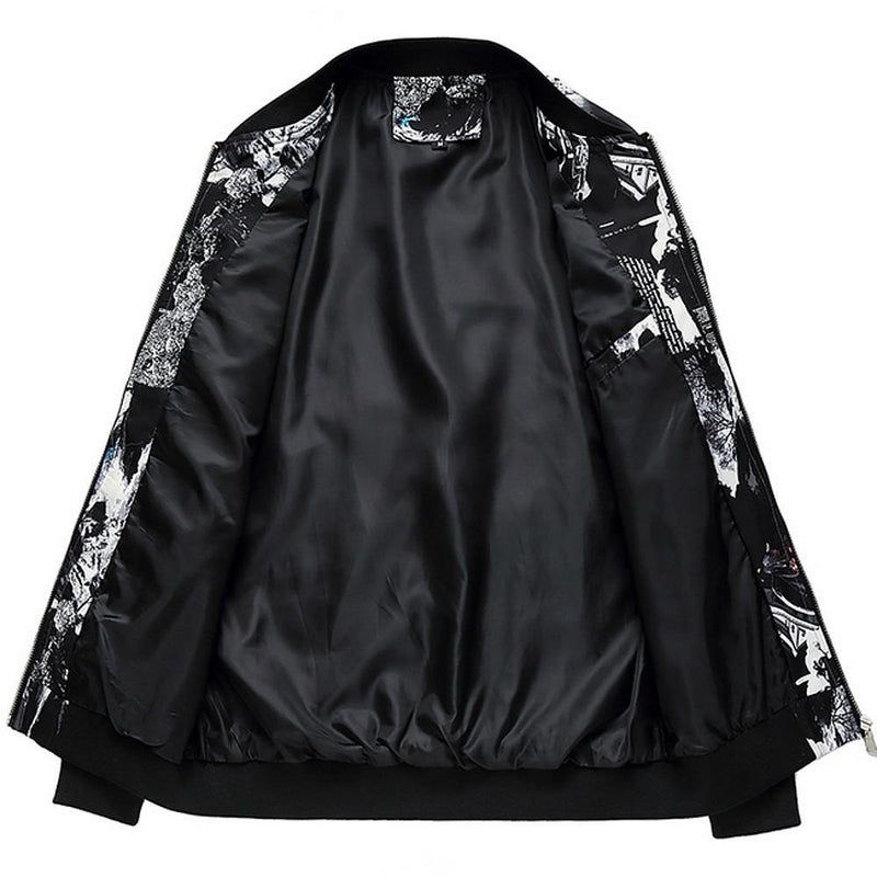 Men's Fall Letter Prints Polyester Jacket - AM APPAREL