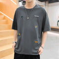 Men's Fashion Embroidere Cotton T-shirts - AM APPAREL