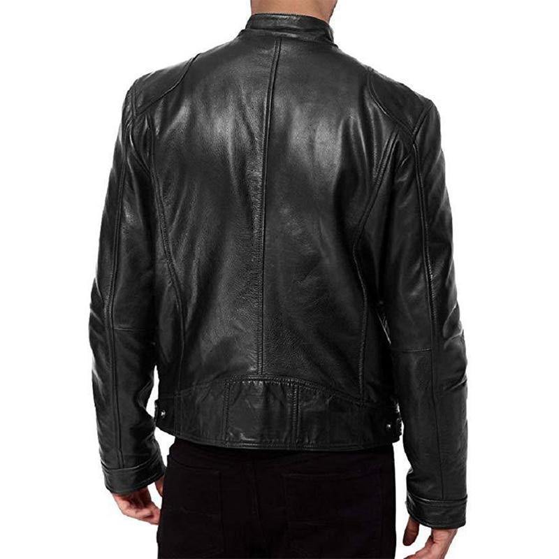 Men's Fashion Slim Fit Vinyl Jacket - AM APPAREL