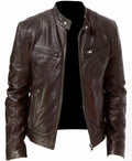 Men's Fashion Slim Fit Vinyl Jacket - AM APPAREL