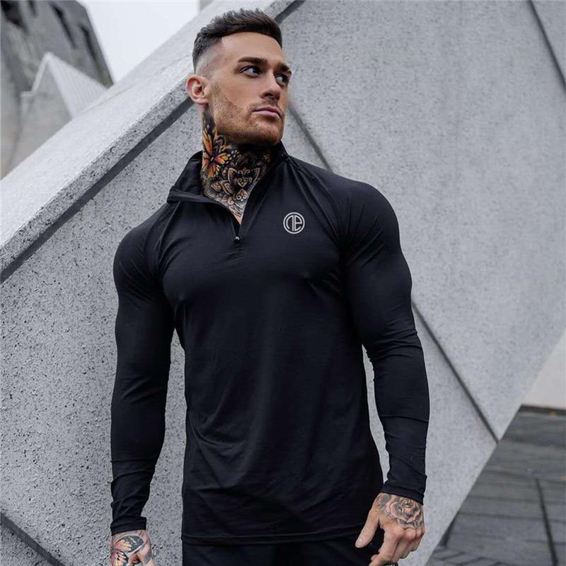 Men's Fitness Long Sleeve Slim Fit Top - AM APPAREL