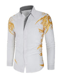 Men's Geometric Stylish Light Weight Floral Shirt - AM APPAREL