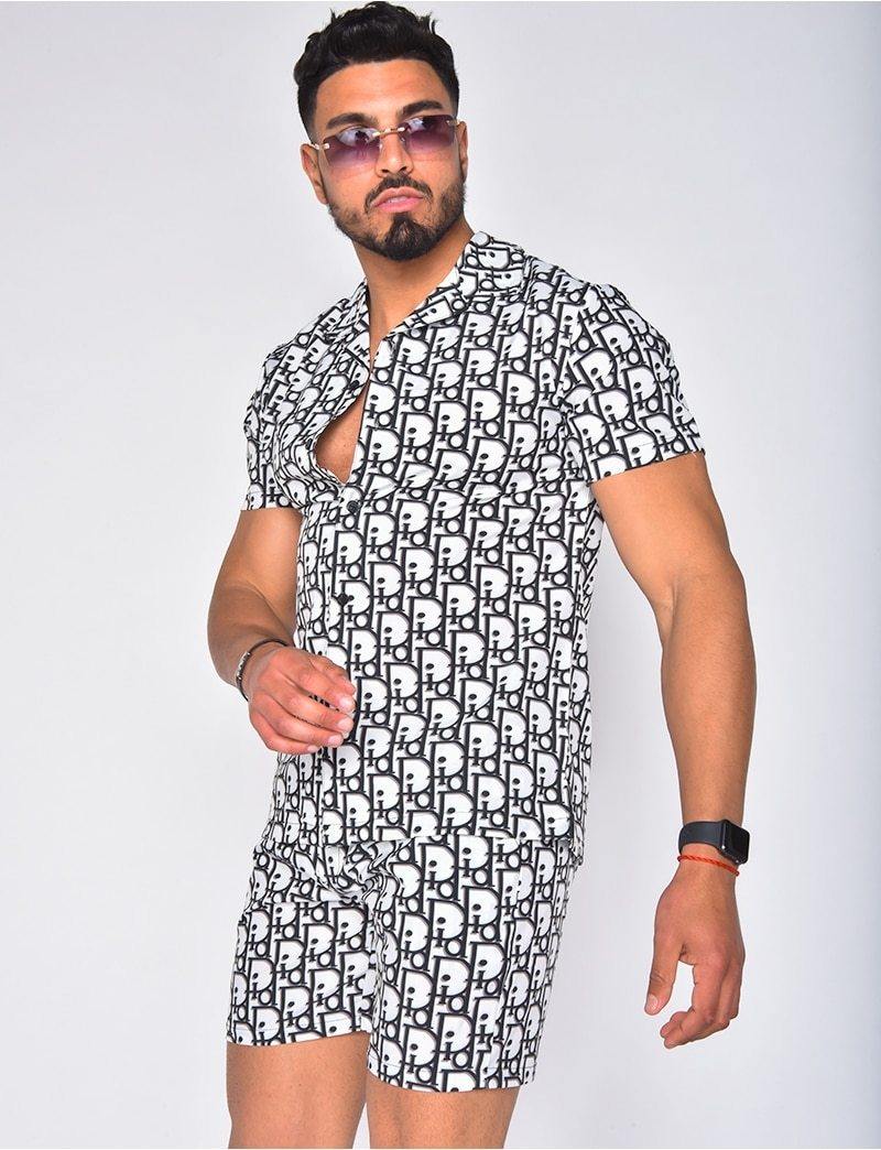 Men's Hawaiian Summer Shirt and Short Set - AM APPAREL