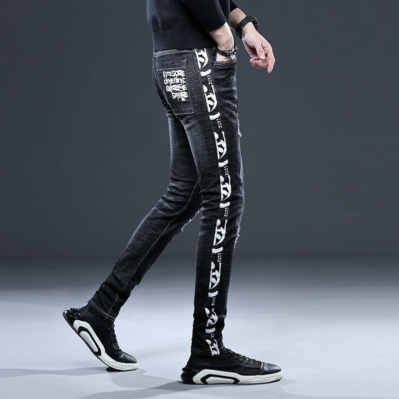 Men’s High Quality Retro Black Denim Pants - AM APPAREL