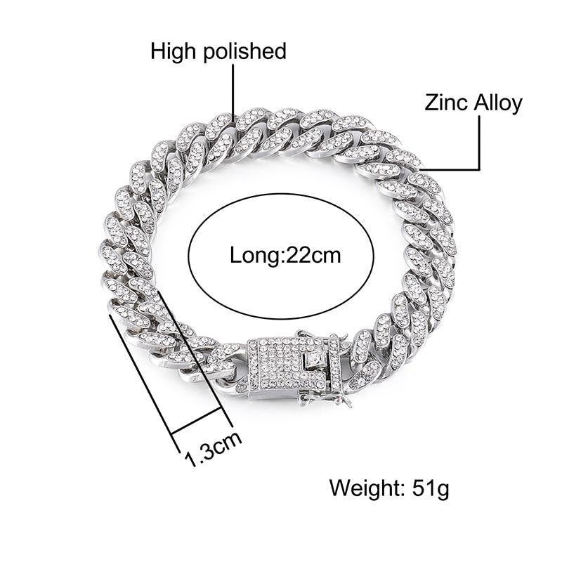 Men's High-Quality Zircon Bling Iced Out Bracelet - AM APPAREL