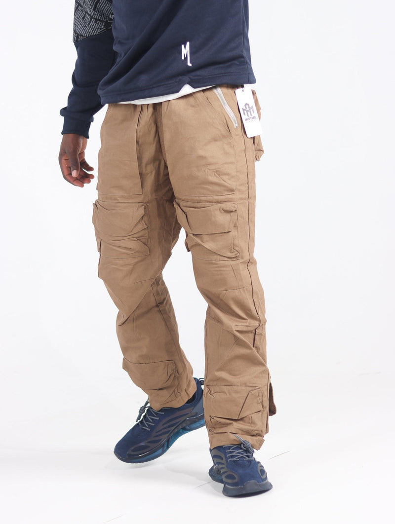 Men's High Street Multi-Pocket Cargo Pants - AM APPAREL