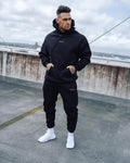 Men's Hooded Athletic Tracksuit Set - AM APPAREL