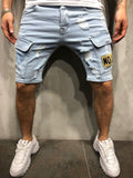 Men's New Distressed Side Pocket Denim Shorts - AM APPAREL