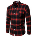 Men's Plaid Square Light Weight Business Shirt - AM APPAREL