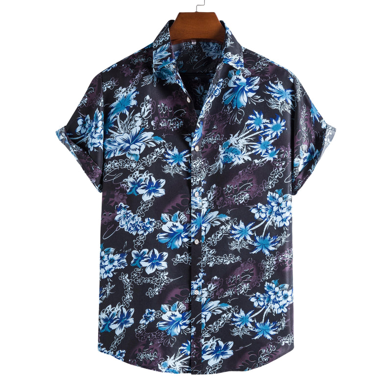 Men's Short-Sleeved Casual Beach Shirt - AM APPAREL