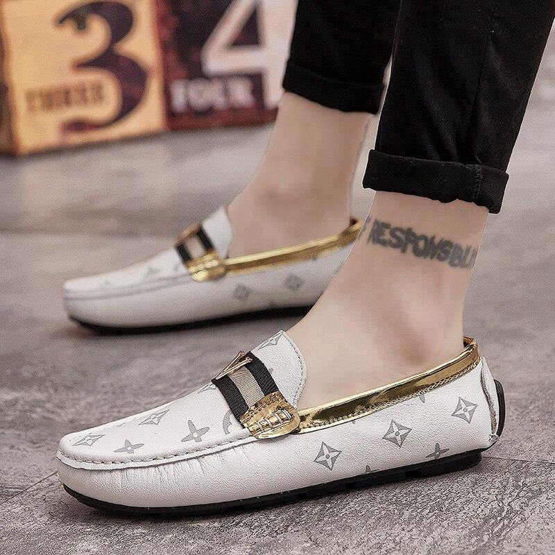 Men's Slip-on Faux Leather Loafers - AM APPAREL
