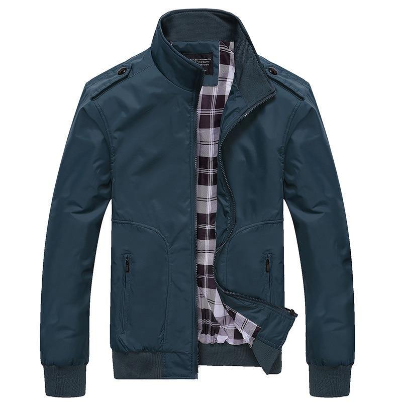 Men's Sportswear Stand Collar Bomber Jackets - AM APPAREL