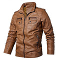 Men's Thick Faux Leather Winter Jacket - AM APPAREL