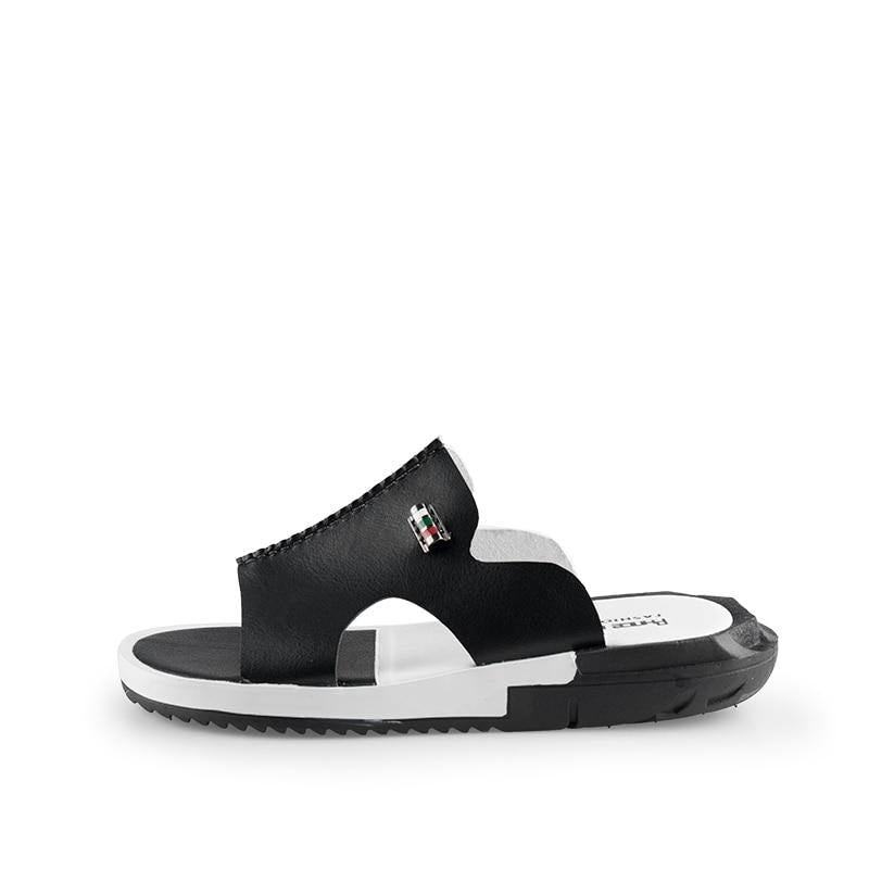 Men's Two Tone Faux Leather Sandals - AM APPAREL