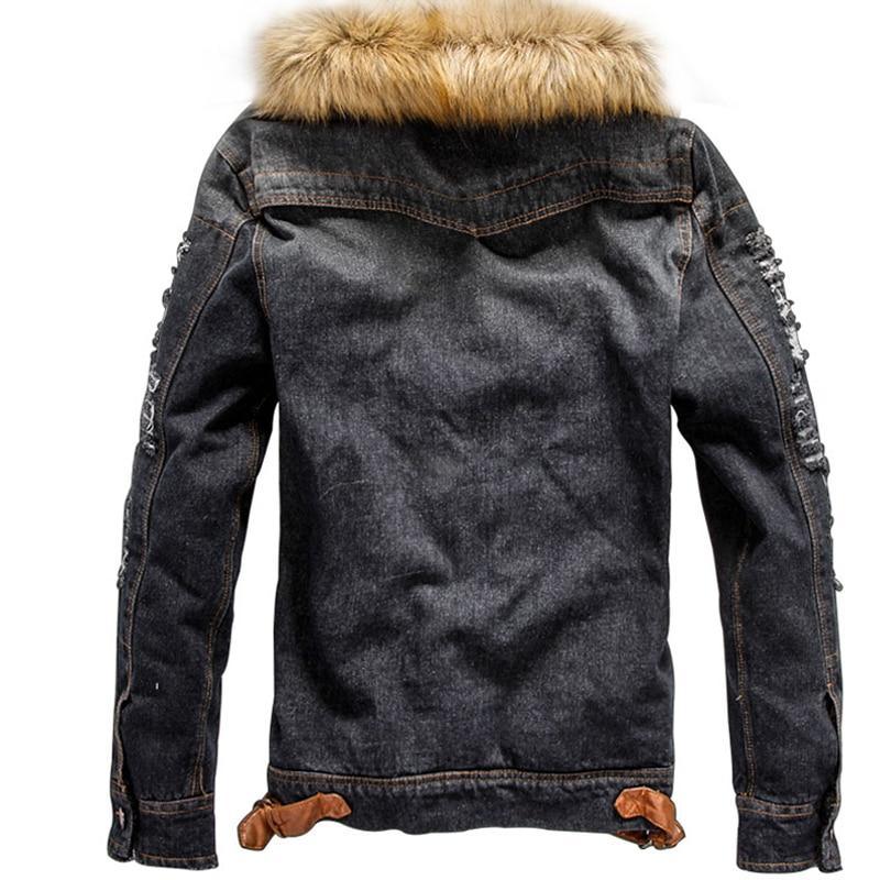 Men Thick Style Jeans Jacket Coat - AM APPAREL