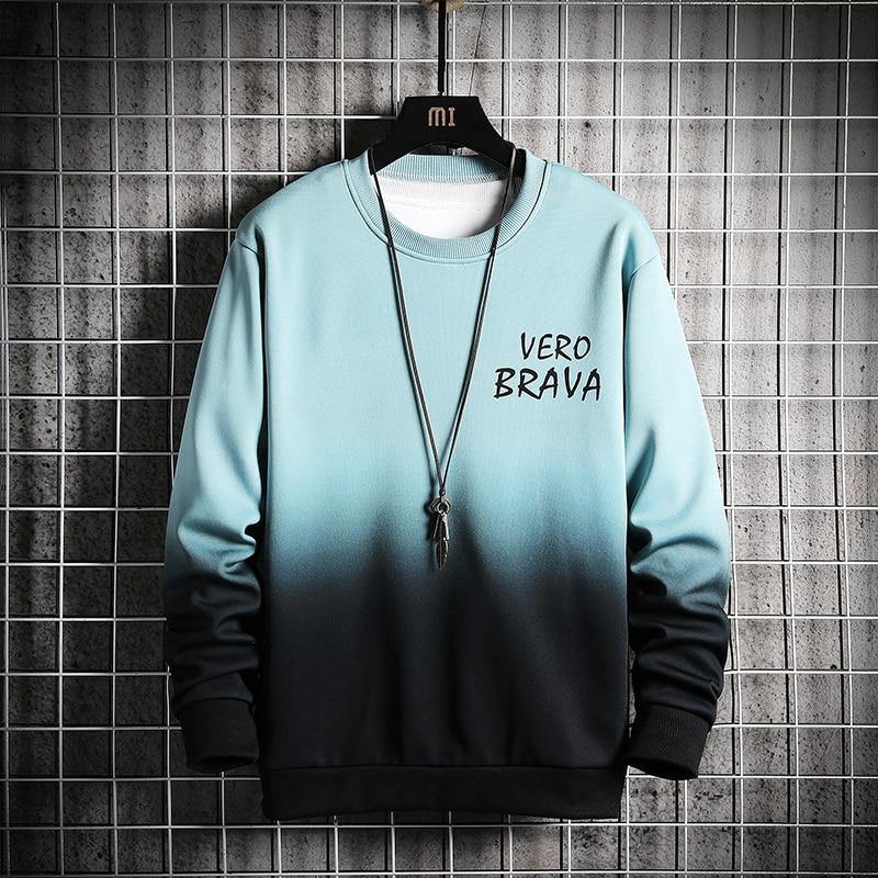 Men/Women Gradient Round Neck Sweatshirt - AM APPAREL