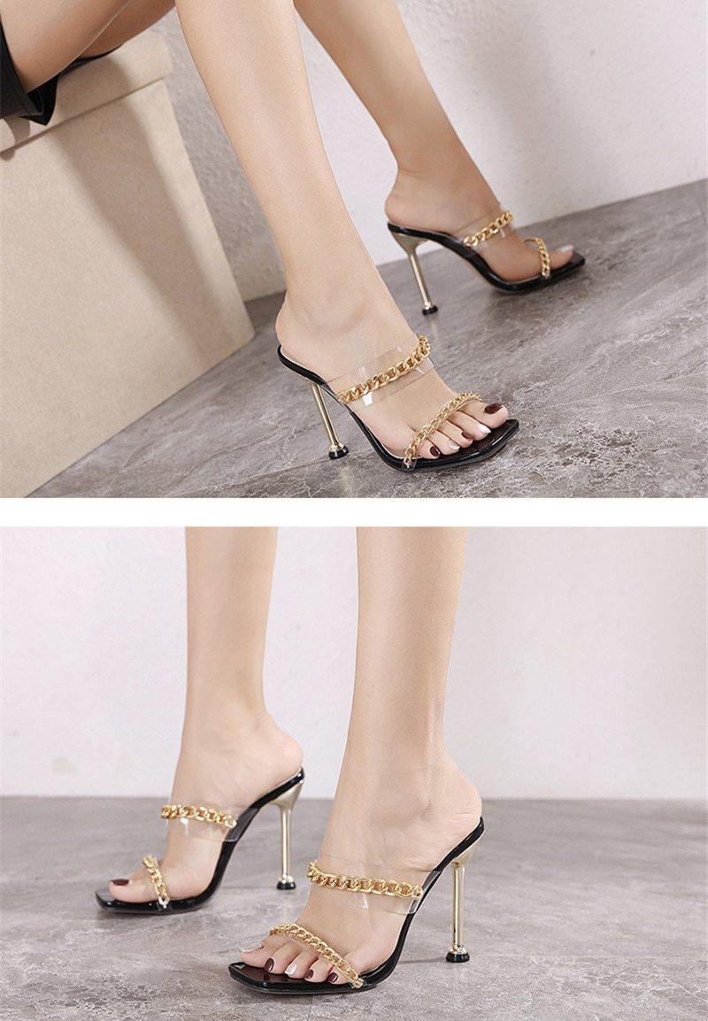 Super Extra Clear Top High Heels - AM APPAREL