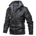 TOL Men's Detachable Hood Motorcycle Winter Jacket - AM APPAREL