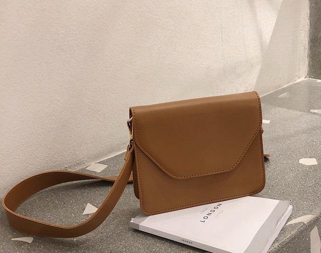 Women PU Leather Casual Crossbody Bag - AM APPAREL