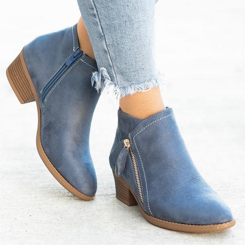 Women's Autumn/Fall Suede Boots - AM APPAREL