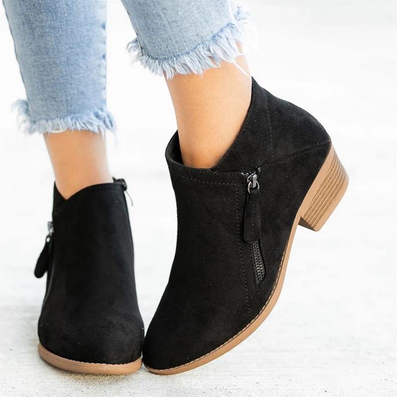 Women's Autumn/Fall Suede Boots - AM APPAREL