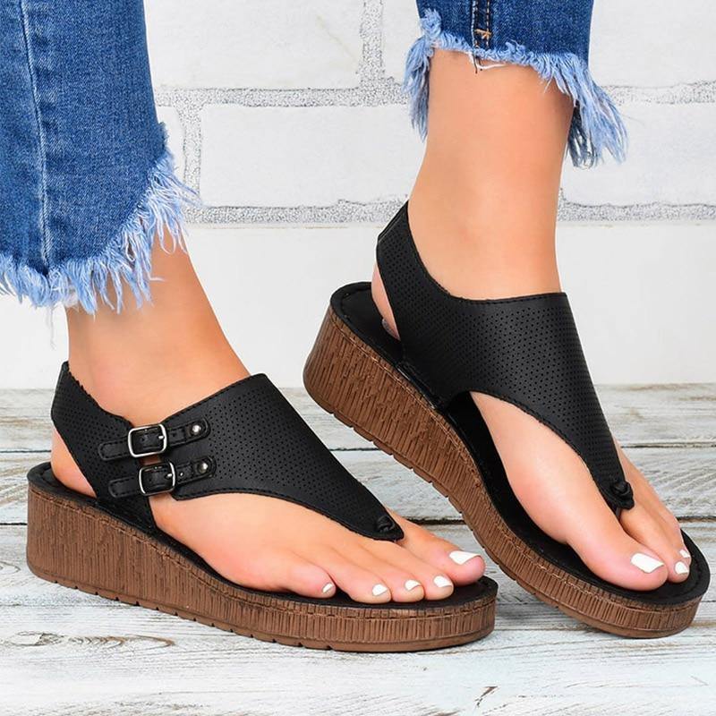 Women's Big Sole Platform Sandals - AM APPAREL