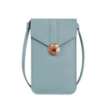 Women's Crossbody Faux Leather Phone Clutch - AM APPAREL