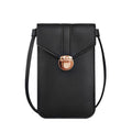 Women's Crossbody Faux Leather Phone Clutch - AM APPAREL