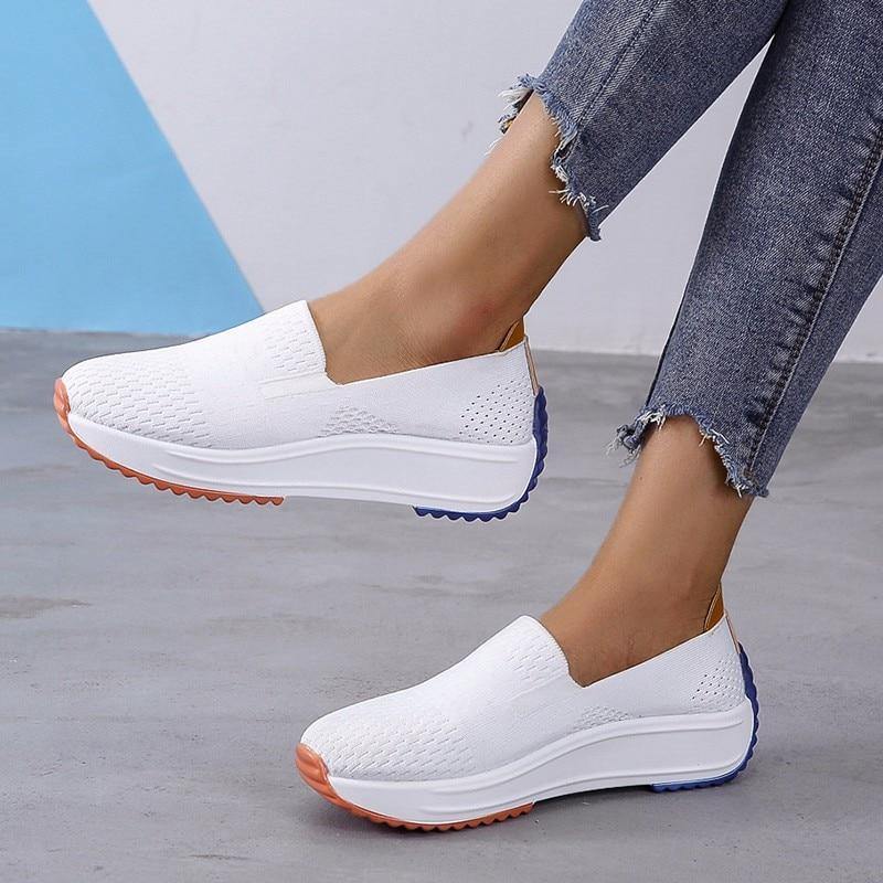 Women's Fashion Mesh Slip On Loafer - AM APPAREL