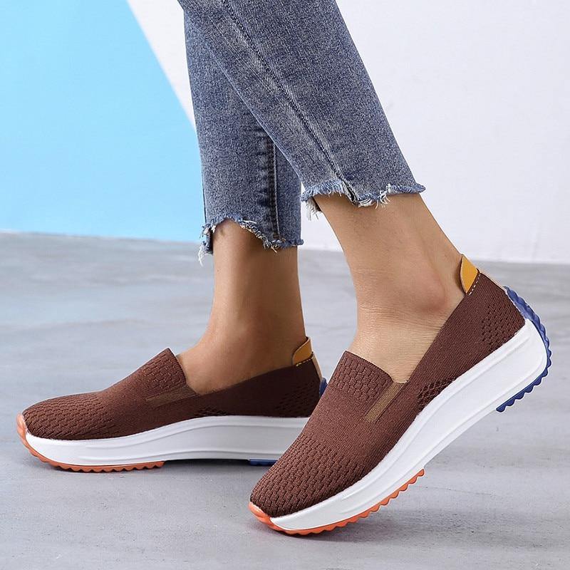 Women's Fashion Mesh Slip On Loafer - AM APPAREL