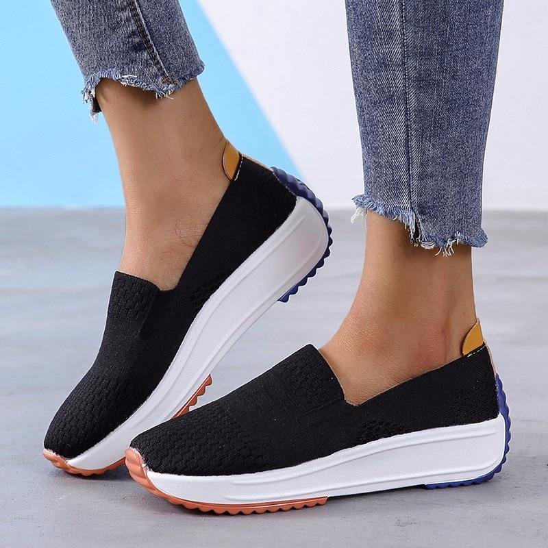 Women's Fashion Mesh Slip On Loafer - AM APPAREL