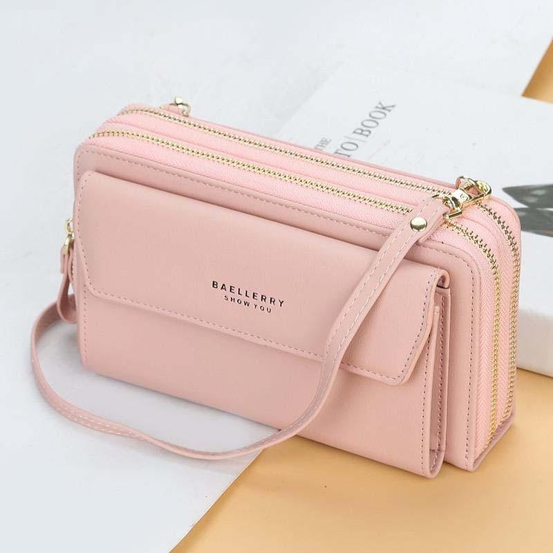 Women's PU Leather Phone Bag - AM APPAREL