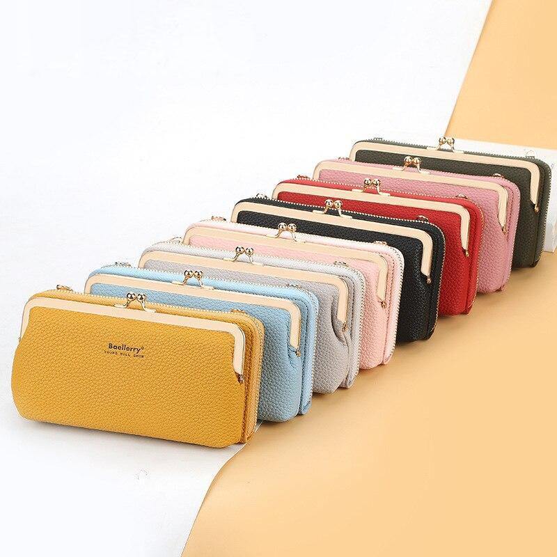 Women's PU Leather Phone Clutch - AM APPAREL