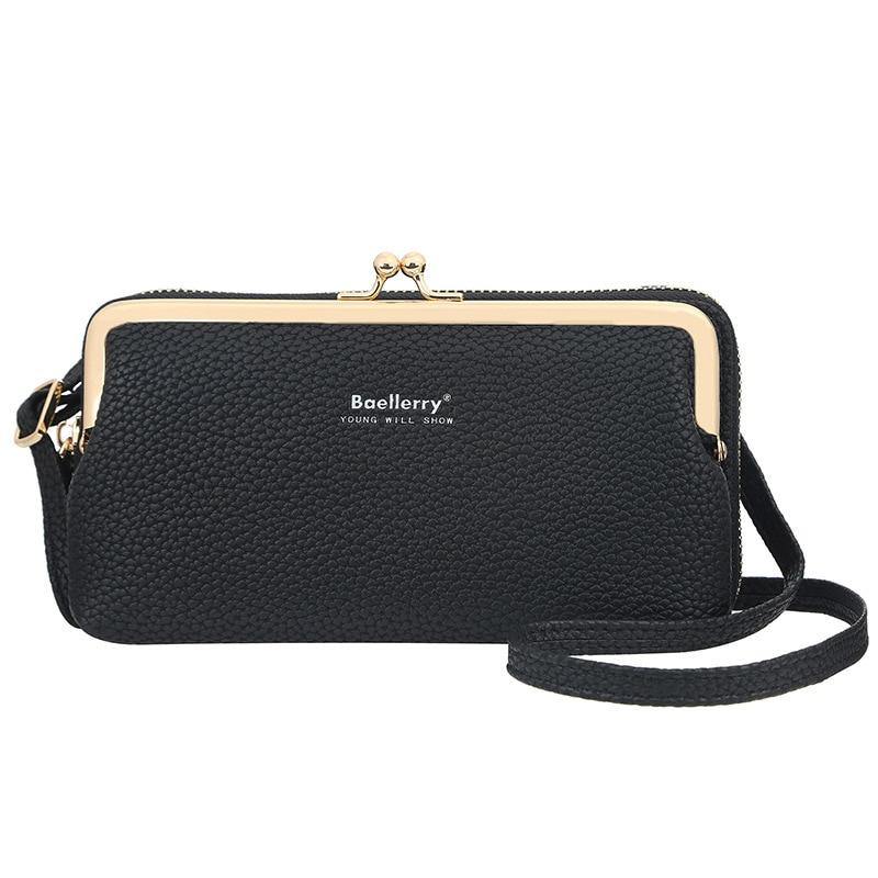 Women's PU Leather Phone Clutch - AM APPAREL