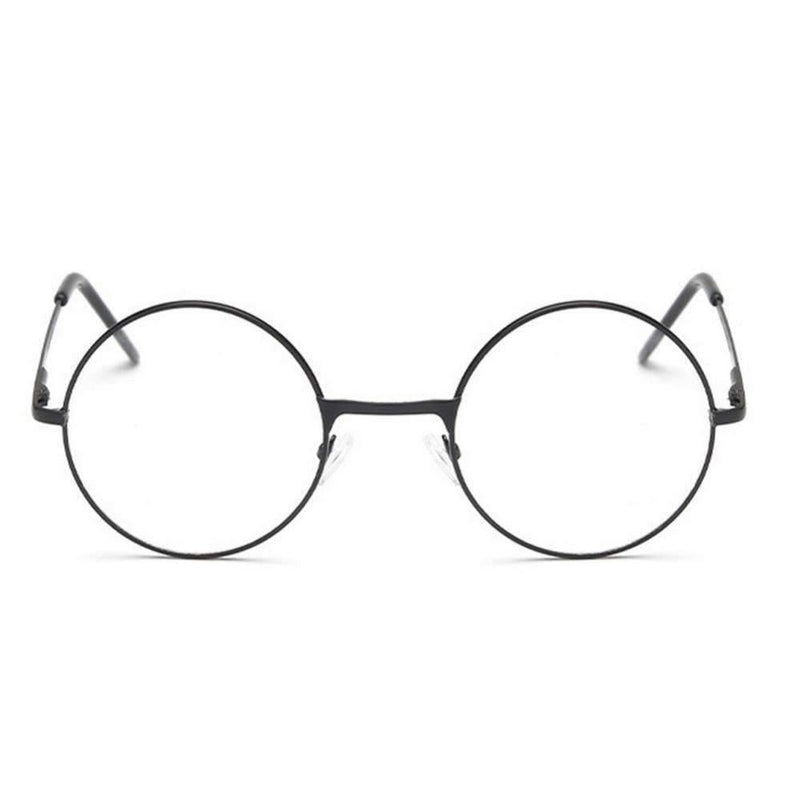 Women's Round Metal Frame Glasses With Clear Lens - AM APPAREL