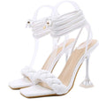 Women's Strap Open Toe Sanda Heels - AM APPAREL