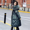 Women's Winter Fur Collar Warm Long Coat - AM APPAREL