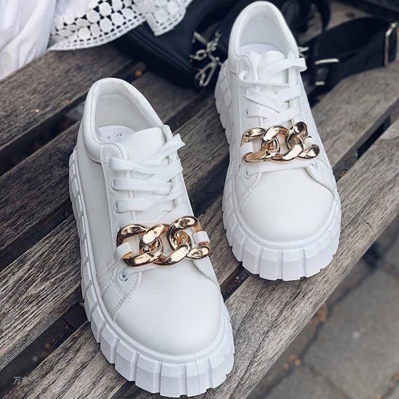 Women Sport Designer Lace-Up Sneakers - AM APPAREL