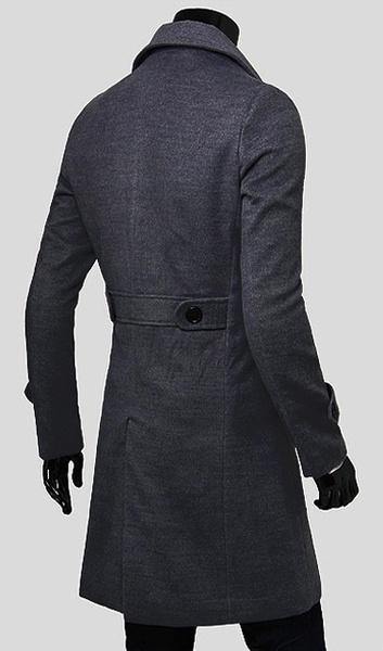 ZOGA Men's Brittish Long Trench Coats - AM APPAREL